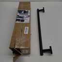 TocTen Bath Towel Bar - Thicken SUS304 Stainless Steel Bathroom Towel Holder, Towel Rod for Bathroom Heavy Duty Wall Mounted Towel Rack Hanger (12IN, Black)