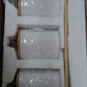 JUXYES Set of 3 Ceramic Canisters Set for Sugar Coffee Tea With Handle Tray, Luxurious Storage Containers Sets with Lids Decorative Storage Pots White Ceramic Storage Jar for Kitchen Dining Counter