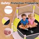 Fitinone Trampoline for Kids, 5 FT Indoor & Outdoor Toddler Trampoline with Safety Enclosure Net, Birthday Gifts for Kids, Gifts for Boy and Girl, Age 3-8