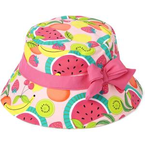 Gymboree Girls' and Toddler Sun Hat (4-5T, Pink Fruit Bucket)