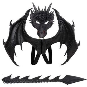 Children's Dragon Wing Costume Dinosaur Tail Mask Set Cosplay Kids Halloween Dragon Costume