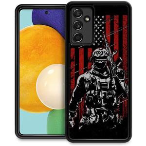 Case Compatible with Samsung Galaxy A13 5G,Pattern Plexiglass Cover for Boys Men,Shockproof Anti-Scratch Case for Samsung Galaxy A13 5G 6.5 inch,American Soldier Flag