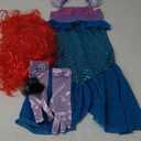 Little Girls Mermaid Costume Princess Dress Up Ariel Outfits with Accessories Wig Birthday Party Halloween Cosplay (5-6 Years, Blue)