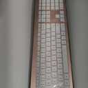 Wireless Keyboard and Mouse Combo, Full Size Slim Thin Cordless Keyboard Mouse with Numeric Keypad, Quiet Computer Keyboard Mice Set 2.4G Stable Connection Adjustable DPI (Rose Gold)