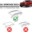 Roof Rack Cross Bars fit for Kia Sportage 2023 2024 2025 X-Line AWD/Sportage X-Pro/Sportage X-Pro Prestige (with Raised Roof Rails) Cargo Luggage Kayak Canoe Bike Snowboard Skiboard