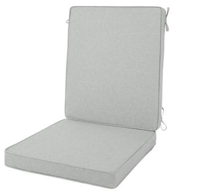 20x 20 Inch Outdoor Seat Cushion,  Fade Resistant Deep Seat and Back Cushion with Removable Cover for Patio Furniture Chair, Sofa and Couch, Light Gray