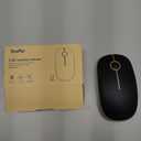 VssoPlor Wireless Mouse, 2.4G Slim Portable Computer Laptop Mouse with Nano Receiver Quiet Silent Optical Mice for Notebook, PC, Laptop, ComputerBlack and Gold