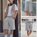 YooAurvox Boys Athletic Drawstring Shorts, Light Gray, 9-10 Years