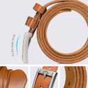 WOLFANT Full Grain Leather Casual Work Belts for Men,100% Italian Real Solid Leather (Waist 35"-36", 3.8wide-m/Tan)