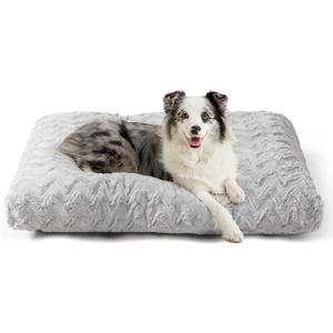 EHEYCIGA Washable Large Dog Bed for Crate, 35x23 Inch Pet Bed, Grey