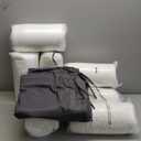 Patio Chair Cushions Set of 4, Water Resistant Backrest Pillow and Seat Cushion Set for Outdoor Furniture, 24 x 24 Inch, Dark Grey