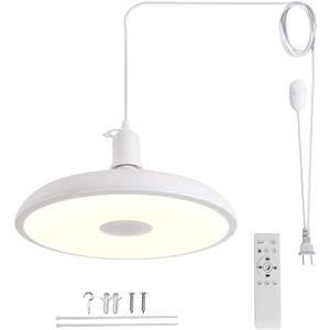 HOREVO Plug-in Pendant Light Hanging Light Fixture for Kitchen Island 18W Farmhouse Adjustable Pendant Lighting with Color Change for Kitchen, Bar, Sink, Dining Room, Bedroom, Living Room, Entryway.