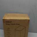 Cesun Small Bathroom Trash Can with Lid Soft Close, Step Pedal, 5 Liter / 1.3 Gallon Stainless Steel Garbage Can with Removable Inner Bucket, Waste Basket for Bathroom, Bedroom (White)