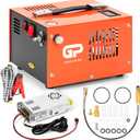 TUXING PCP Air Compressor, Max 4500 PSI, Dual Power Car 12V DC or Home 110V AC, Fast Fill for Air Rifle or Paintball Tank, External Power Adapter, Built-in Cooling Fan, Portable Pcp Pump TXES061 Orange