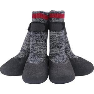 Mihachi Dog Socks Rubber Sole Paw Protectors with Straps Traction Control Anti-Slip Waterproof Boots Winter Paw Protectors (Large)