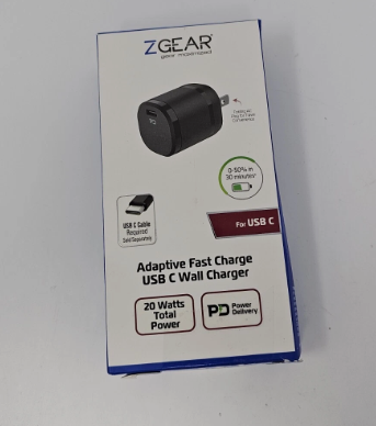 Z Gear USB-C Adaptive PD Fast Wall Charger - 20 Watts
