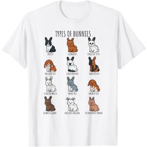 Cute Types of Bunnies Rabbits Breeds Flemish Giant Lionhead T-Shirt
 Large