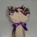 Forever Flowers Gifts for Her, Preserved Flowers Bouquet Birthday Gifts for Women, Preserved Roses for Grandma Wife Anniversary Valentine's Day Mother's Day (Purple Paper)