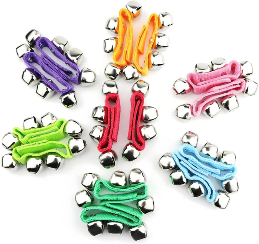 Kisangel 10pcs Dance Rattle Bracelet Toys for Boys and Girls Performance Props for Parties Sensory Play and Music Activities
