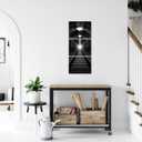 Nachic Wall Black and White Tunnel Wall Art Train Track Canvas Prints Industrial Railway Decor for Living Room Bedroom Office, Small