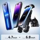 Lamicall Bike Phone Holder, Motorcycle Mount - Motorcycle Phone Holder, Handlebar Cell Phone Clamp, E-Bike Scooter Phone Clip for 4.7-6.8" Smartphones, iPhone 17 Air Pro Max, 16 15 Plus Mothers Day