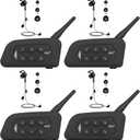 Referee Communication System Sets, V4C Plus Referee Headsets with USB C Interface Right Earpiece for Volleyball Official Football Coach Crews Soccer Handball (4 Pack) (4 Pack Right-Ear)