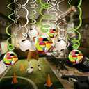 5 x 30CT Soccer Hanging Swirl for Soccer Party Supplies Theme Birthday Party Decorations