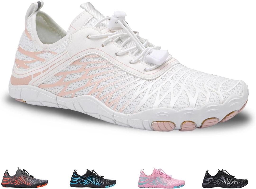 MOCHINI Hike Barefoot Shoes Grounded Footwear for Womens Men Non-Slip Wide Toe Neuropathy Beach Pool Aqua Swimming Surf Hiking Walking Quick Dry Water Shoes 36