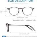 Exquisite Round Ultralight Progressive Multifocus Reading Glasses Women Men Durable Blue Light Blocking Anti EyeStrain/UV Multifocal Readers Spring HingeMid-Near Range 3ft,Top is Not 02.5 Gray
