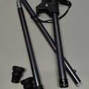 Hold 440 Lbs Walking Cane for Men & Women Aluminum Alloy Lightweight Height Adjustable Walking Stick Heavy Duty Foldbale Free Standing Cane with LED for Seniors Adults (Black)