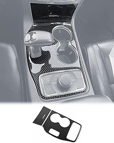 JeCar Gear Shift Panel Trim Cover Kit Interior Accessories for 2014-2015 Jeep Grand Cherokee WK2, Carbon Fiber Finish