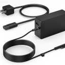YURCIPWE Surface Pro Charger 65W, Surface Laptop Charger Compatible with Microsoft Surface Pro 11/10/9/8/7+/7/6/5/4/X, Surface Laptop 7/6/5/4, Surface Book 3/2, Surface Go 3/2/1 with 8.8ft Power Cord