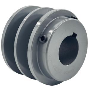 2BK28-1-1/8 Double Groove Pulley,v Belt Pulley 1 1/8 inch bore 2.95" OD,Motor Pulley Cast Iron for A AX B BX 4L 5L V-Belts