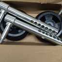 CheeMuii Lawn Mower Deck Gauge Wheel and Deck Arm Kit 2 Pcs Deck Wheels Replace for AM125172 2 Pcs Mower Deck Wheel Arm Replace for AM131288 AM131289