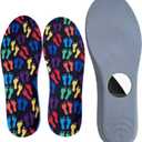 2 x Insoles for Airtag Hidden Holder Protective Insoles for Kids Track Your Steps and Shoes Design Comfort & Discreet Footwear (135-150mm Kid 6.5-Kid 8) (Gray)