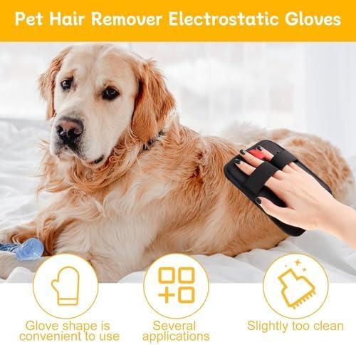 Amazon.com: 2 Pcs Static Pet Hair Removal Gloves,pet hair Removal Tool,Reusable Electrostatic Pet Cat Dog Hair Remover Grooming Gloves Brush Tool for Couch, Furniture, Carpet, Car Seat : Pet Supplies