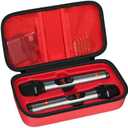 Wireless Microphone Case Compatible with JBL Wireless Two Microphone System, Handheld Dual Mic Travel Bag for Singing or Karaoke for Receivers, Adapters, AA Batteries Just The Case