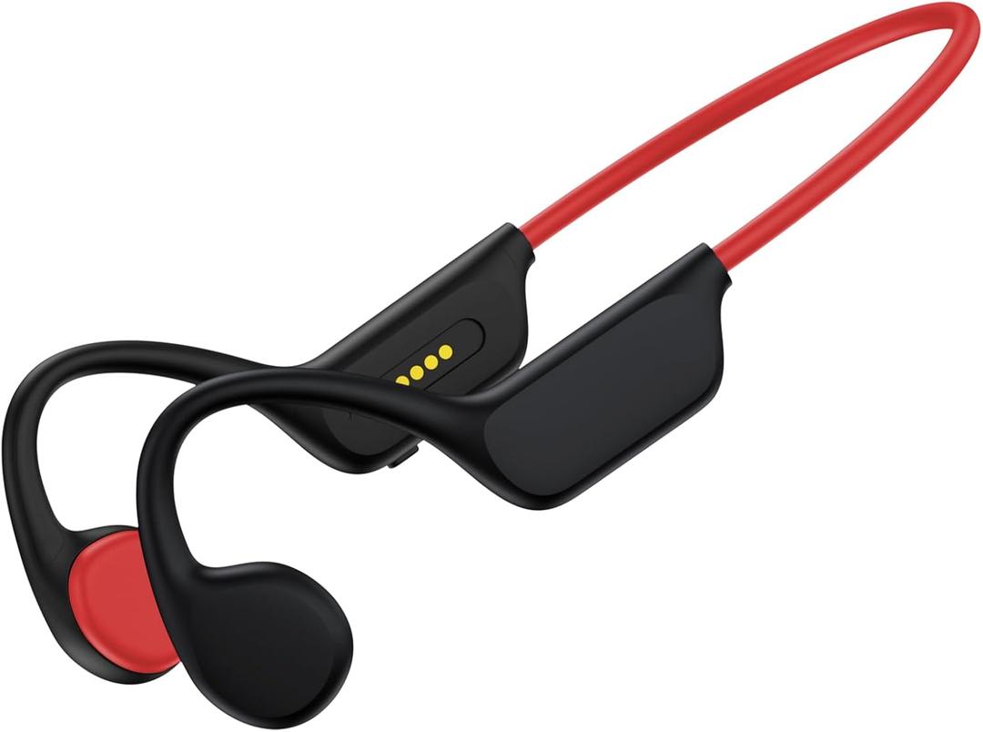 Bone Conduction Swimming Headphones,Wireless IPX8 Waterproof Open-Ear Headphone/Earphones, 32G Underwater Headset/Earbuds, Sports, Swimming, Diving (Coal)