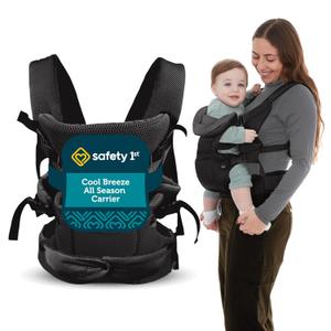 Safety 1st Baby Carrier Newborn to Toddler 7–32 lbs – 4-in-1 Convertible, All Season Design Breathable Mesh, Ergonomic M Seat, Facing-in, Facing-Out & Back Carry, Adjustable Head Support.