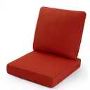 24 in. x 24 in. 2-Piece Deep Seating Outdoor Lounge Chair Cushion in Red