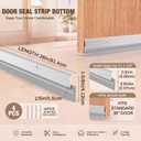 FoldTier 4 Pcs Door Sweep for Bottom of Door, 1-5/8 x 36 Inch, Silver