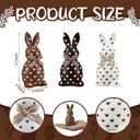 Amyhill 3 Pcs 3D Easter Bunny Decorations Resin Rustic Farmhouse Rabbit Table Centerpiece Vintage Easter Bunny Tiered Tray Decor Tabletop Freestanding Gifts for Spring Party Gifts