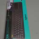 Logitech K400 Plus Wireless Touch TV Keyboard with Easy Media Control and Built-in Touchpad, HTPC Keyboard for PC-Connected TV, Windows, Android, ChromeOS, Laptop, Tablet - Black