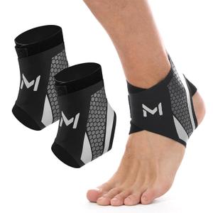 2-Pack Ankle Brace for Men & Women - Adjustable Lace up Ankles Sock, Basketball Ankle Stabilizer with Straps with Straps Breathable Compression Stabilizer for Sports, Running, Basketball & Daily Wear (Gray)