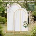 Arch Backdrop Stand and Cover Set (7.2ft,6ft) Birthday Party Wedding Ceremony Bridal Baby Shower Event Decor Gender Reveal (White, 7.2Ft+6Ft)
