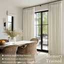 Neutral Beige Linen Curtains 84 Inches Long 2 Panels Set Pinch Pleated Flax Burlap Drapes for Living Room Bedroom Dining Pinch Pleat Back Tab Light Filtering Farmhouse Window Curtains 84 Inch Length