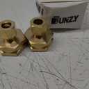 2 Packs 3/8" OD Compression x 3/4" FHT Compression Garden Hose Threaded Female Adapter Brass Female Hose Adapter 3/8" to 3/4"
