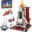 704 PCS Space Shuttle Exploration Rocket Launch Center Block Set, 4-in-1 STEM Aerospace Rocket Building Block Toys for Boys and Girls Ages 6 7 8 9 10 11 12, Ideal for Holidays and Parties