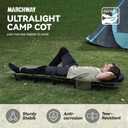 MARCHWAY Ultralight Folding Tent Camping Cot Bed, Portable Compact for Outdoor Travel, Base Camp, Hiking, Mountaineering, Lightweight Backpacking (Army Green)