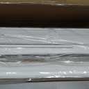 AIRLAJYID Cordless Faux Wood Blinds 28" W x 36" H, 2 Inch Slat Horizontal Windows Blinds with Crown Valance, Room Darkening Blinds, White Blinds for Home Interiors.